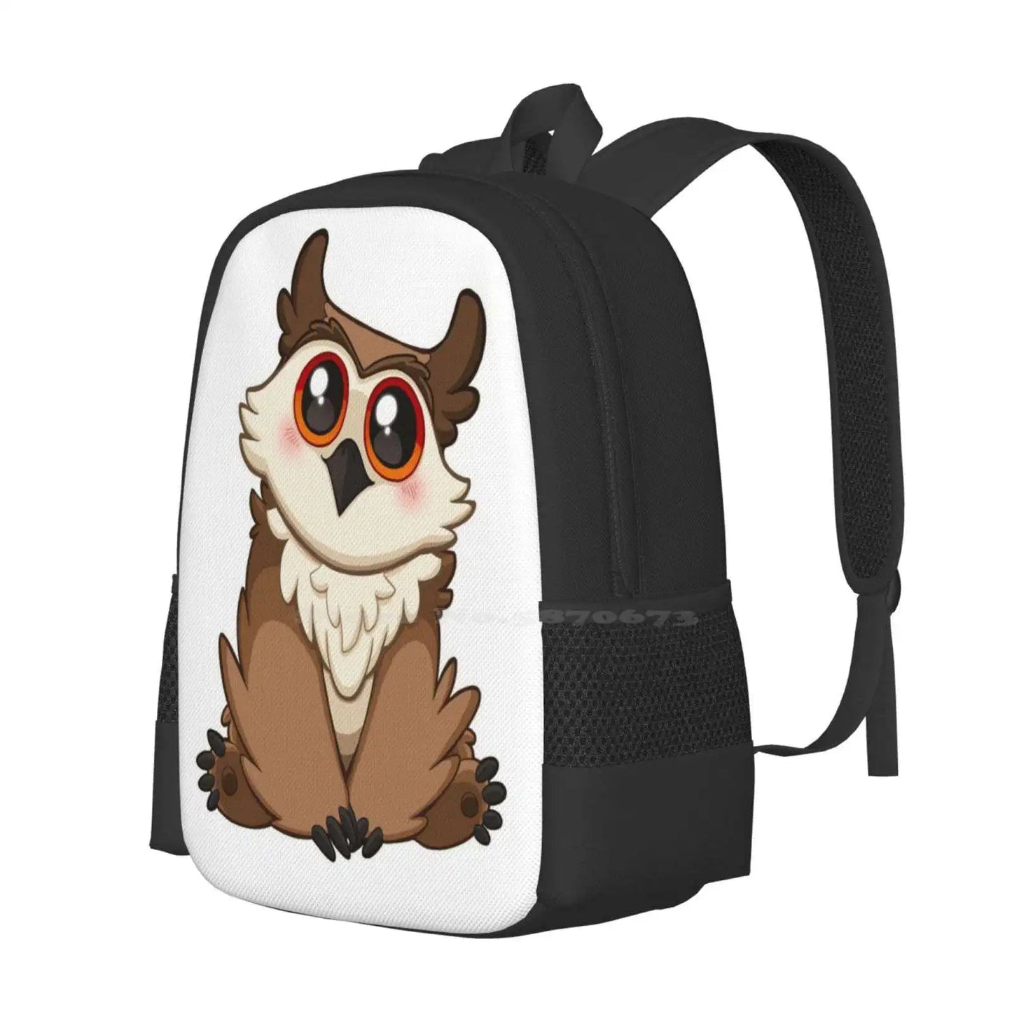 Adorable Owlbear - Cute D&D Adventures School Bags Travel Laptop Backpack Owlbear Owl Bear And Dragons Dnd Waffles Waffle Crew