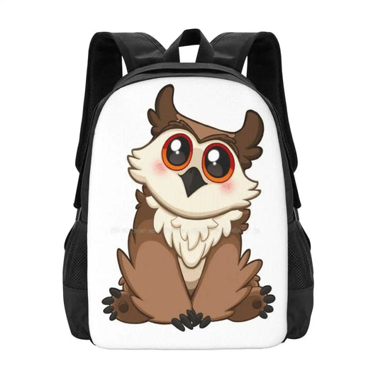 Adorable Owlbear - Cute D&D Adventures School Bags Travel Laptop Backpack Owlbear Owl Bear And Dragons Dnd Waffles Waffle Crew