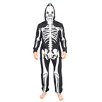 Adult Halloween Skeleton Cosplay Costume Glow in Dark Jumpsuit
