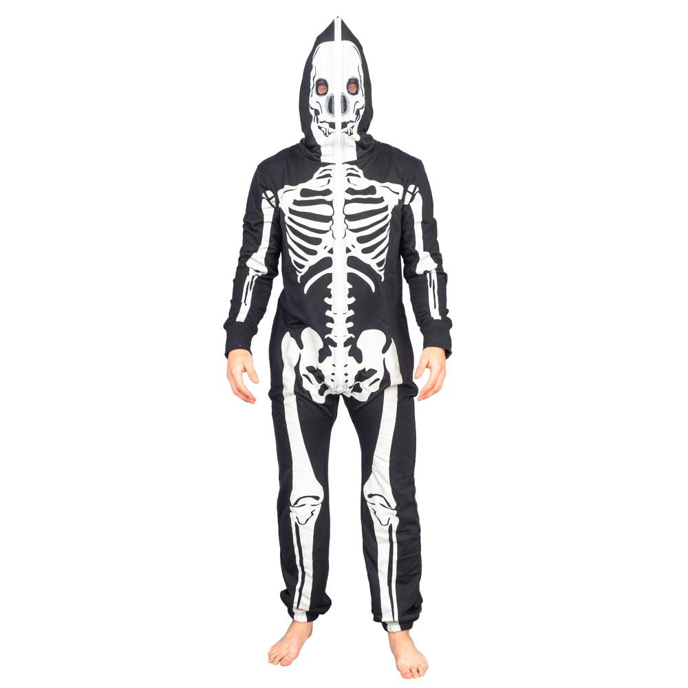 Adult Halloween Skeleton Cosplay Costume Glow in Dark Jumpsuit