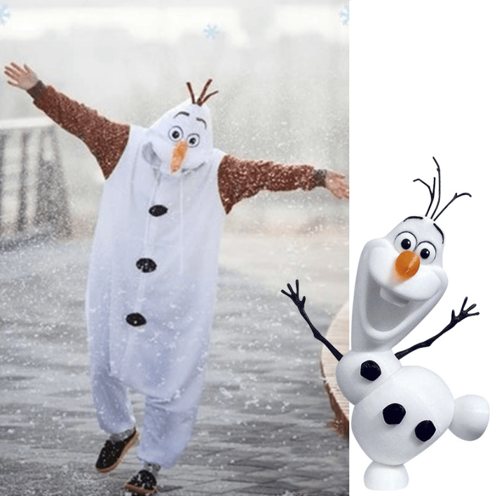 Adult Kid Snowman Costume Pajamas Christmas Sleepwear Halloween Jumpsuit