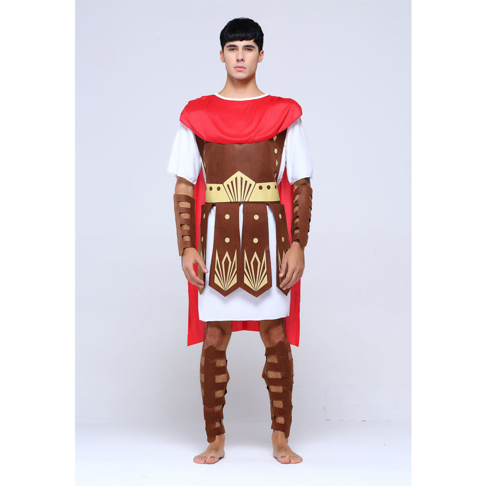 Adult Men Greek Roman Warrior Gladiator Costume Knight Julius Caesar Costumes Halloween Party Carnival Mardi Gras Fancy Dress