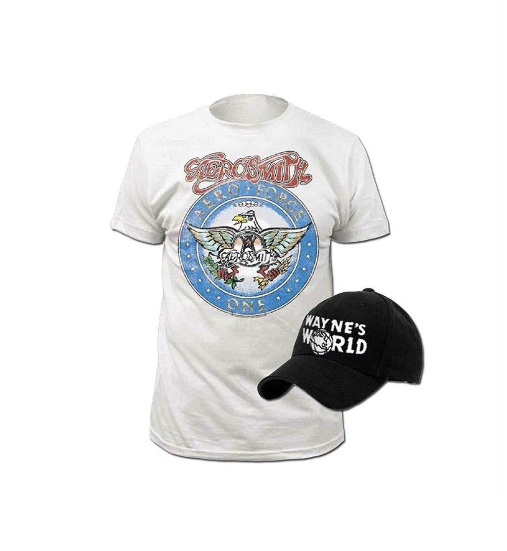 Adult Wayne's World T-shirt and Hat Costume Set - S