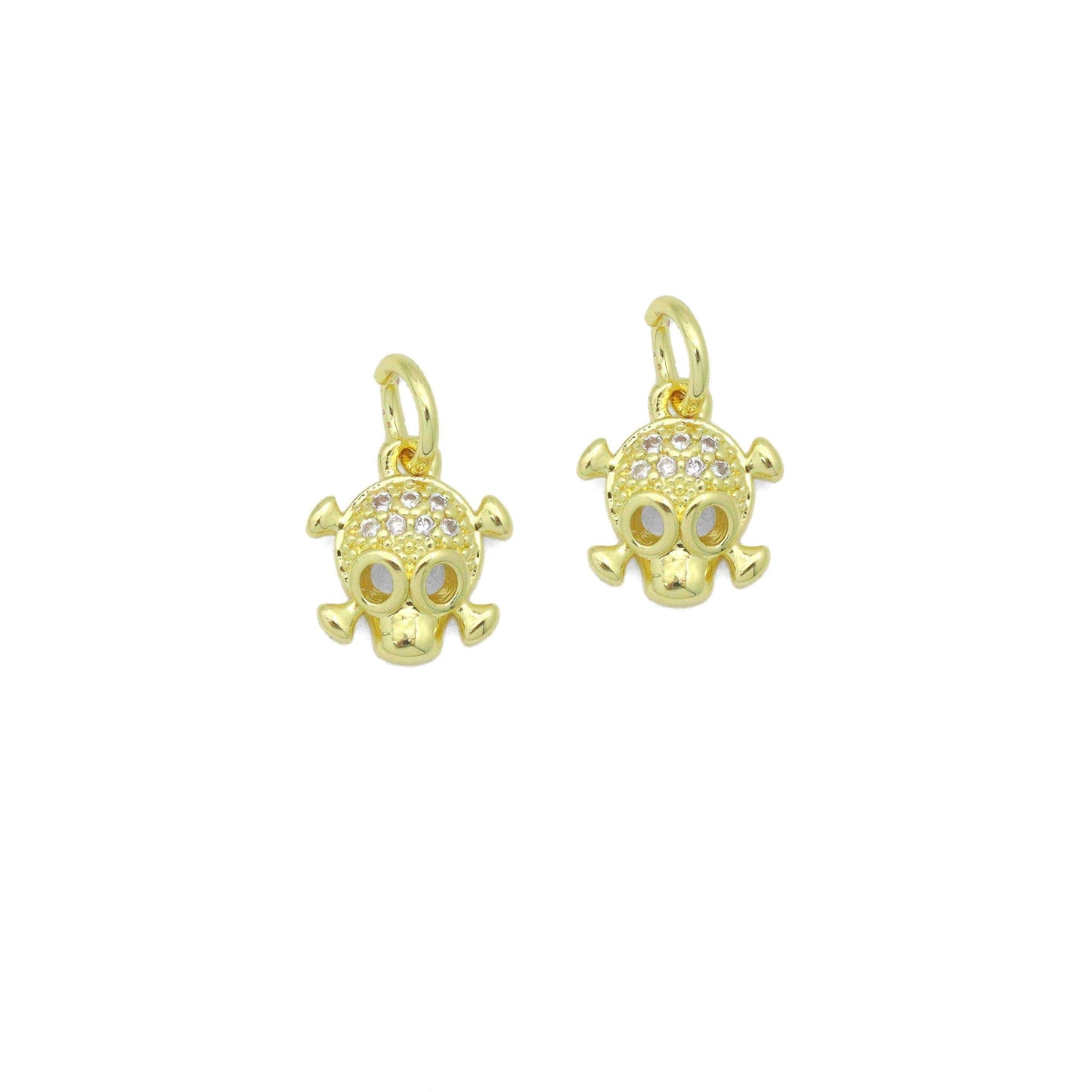 CZ Halloween Skull Charm, Sku#Y667