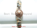 Antique Style Warrior Shield Beads, Paracord Survival Bracelet Charms, Lanyard Making Button, Men's Bracelet DIY Beads, 10x17mm, sku#Y104