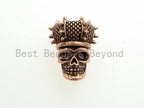 Antique King Skull Bead, For 550 Paracord Survival Bracelet, Men's Bracelet Beads, Paracord KeyChain Beads, 18x22x15mm, 1pc, sku#Y105
