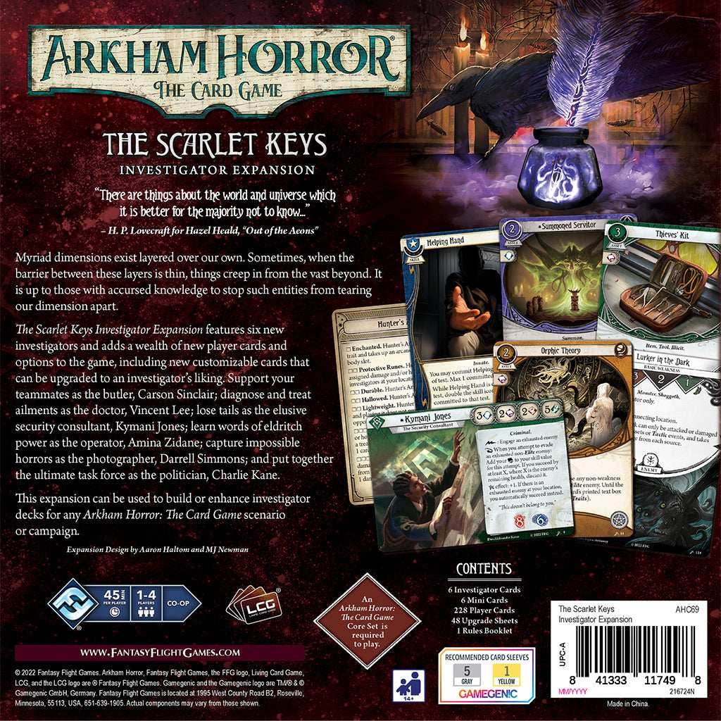Arkham Horror LCG: The Scarlet Keys Investigator Expansion - 