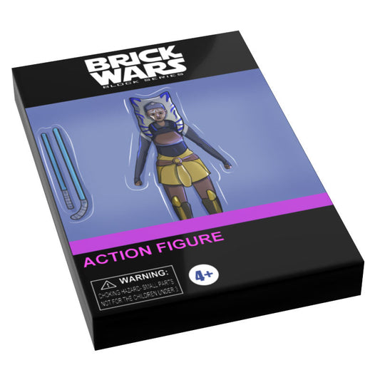 Ahsoka Action Figure (Blox Series) Tile (2x3) made from LEGO parts