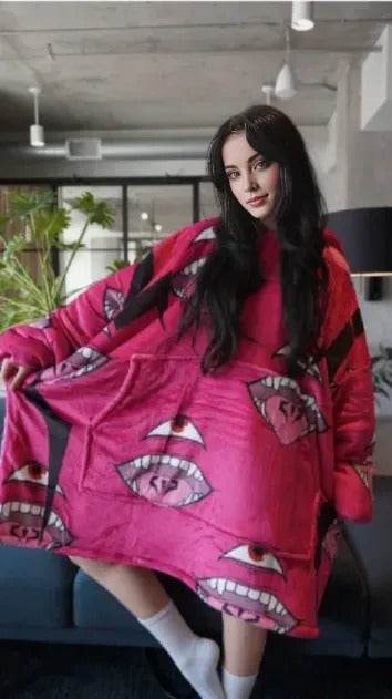 Ryomen Sukuna Jujutsu Kaisen Wearable Blanket Hoodie for Kids & Adults | OLM Toys - adult