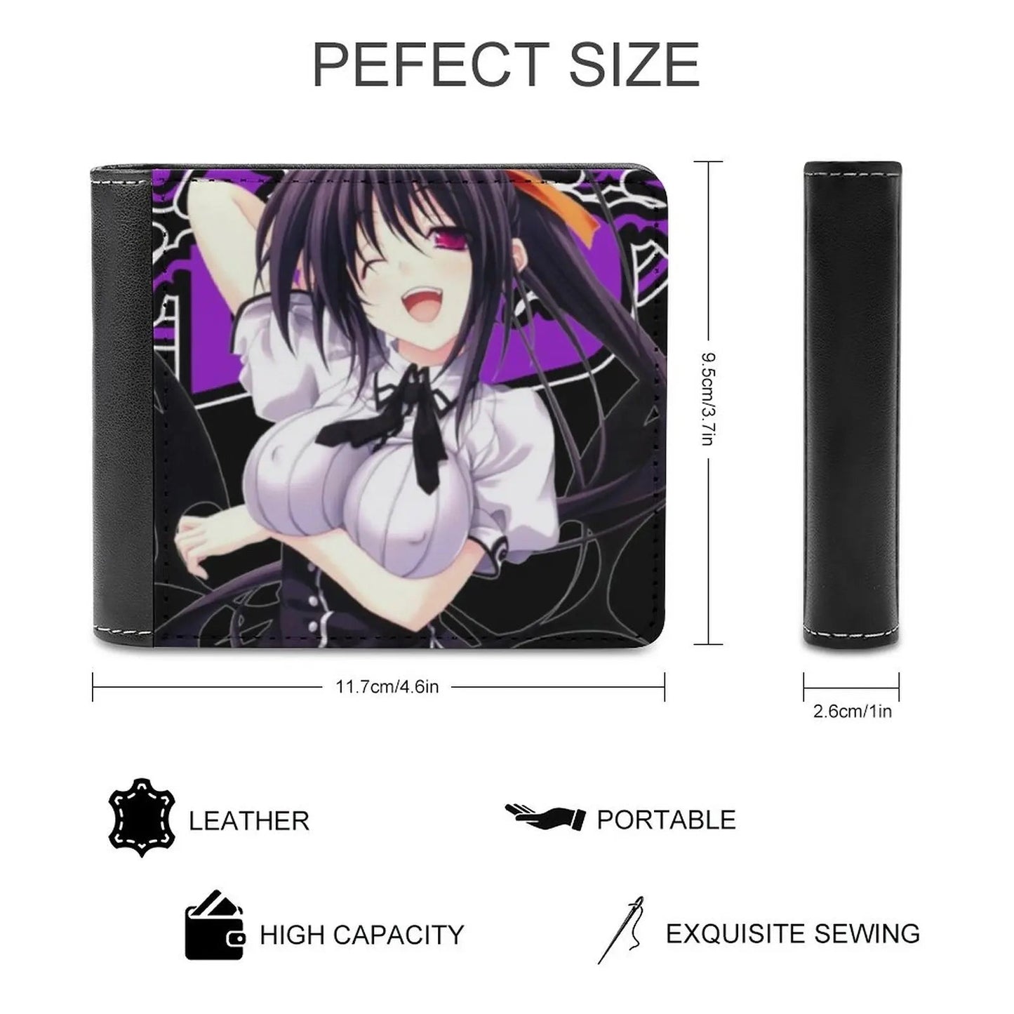 Akeno Himejima-High School Dxd Business Men Wallets Small Money Purses New Design Dollar Price Top Wallet Akeno Himejima High