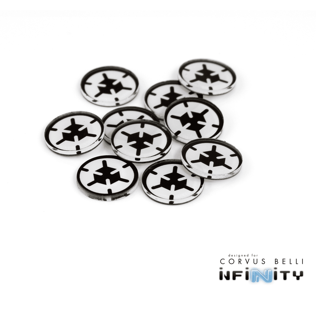 Full Color Infinity Faction Markers, 25mm (Bag of 10) - Aleph / 25mm