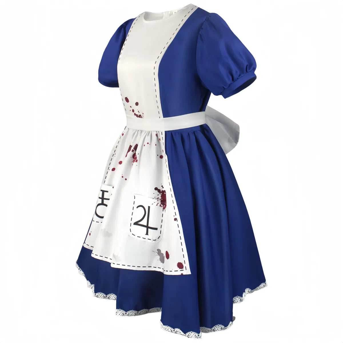 Madness Returns Alice Cosplay Costume Dress with Apron and Wig for Women - XS / Pannier Only