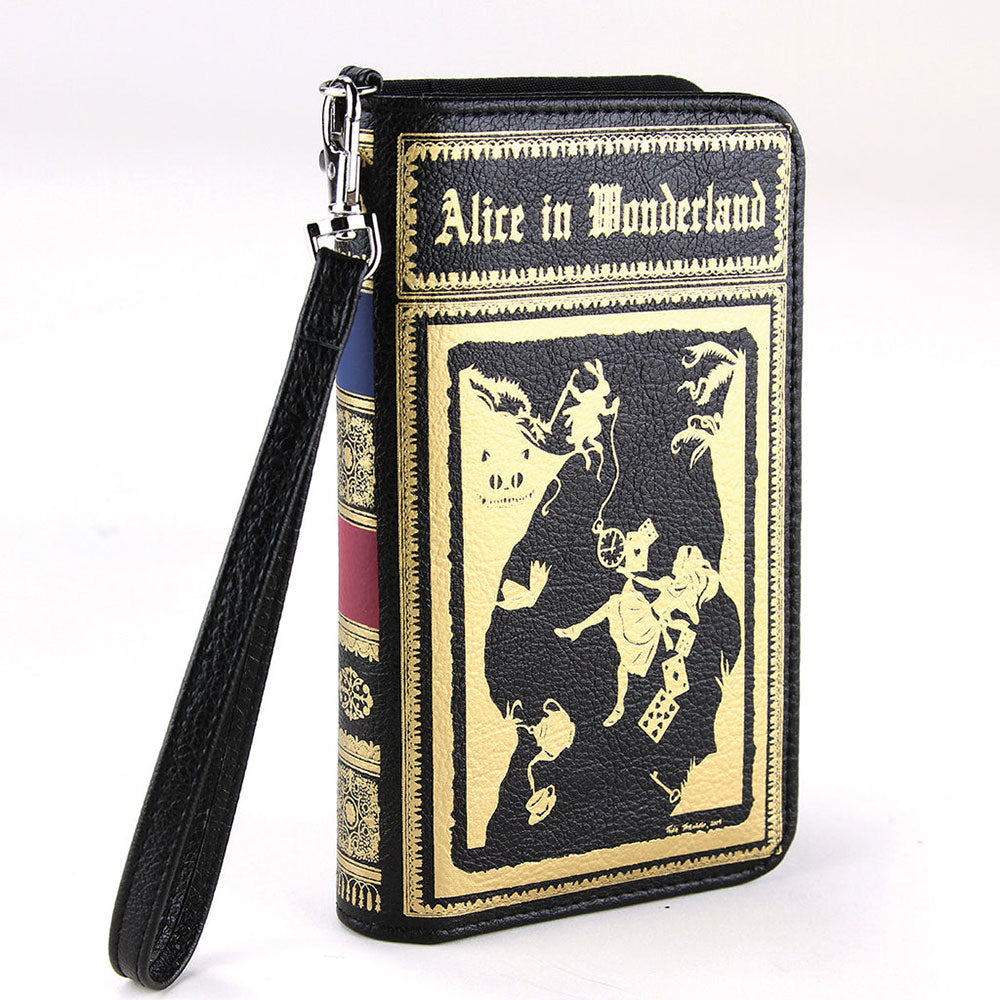 Alice In Wonderland Book Wallet Wristlet