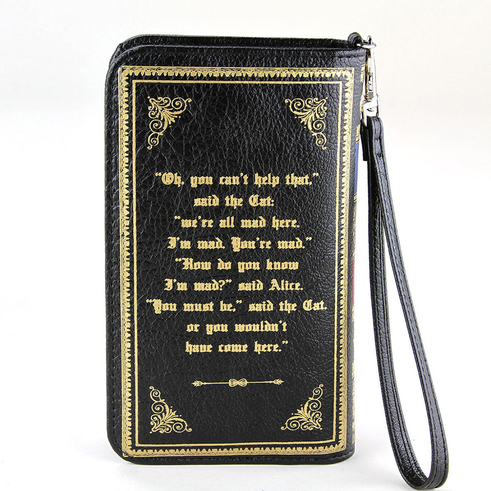 Alice In Wonderland Book Wallet Wristlet