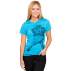 Alice In Wonderland Tweedle Dee Dum Juniors Turquoise T-shirt Tee - S