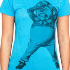 Alice In Wonderland Tweedle Dee Dum Juniors Turquoise T-shirt Tee - S