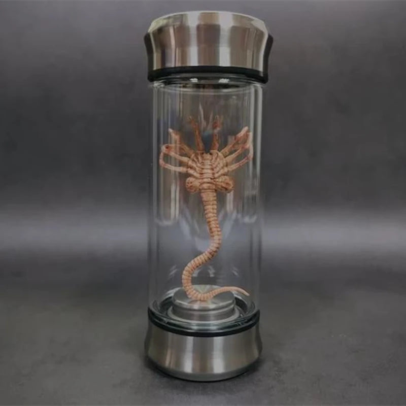 Alien Glow Jar Xenomorph Specimen Facehugger Embryo Glass Jar Movie Prop Replica Home Decor Desktop Crafts Sculpture Decoration