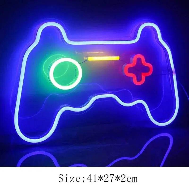 Alien Neon Light Sign Spaceship Planet - game