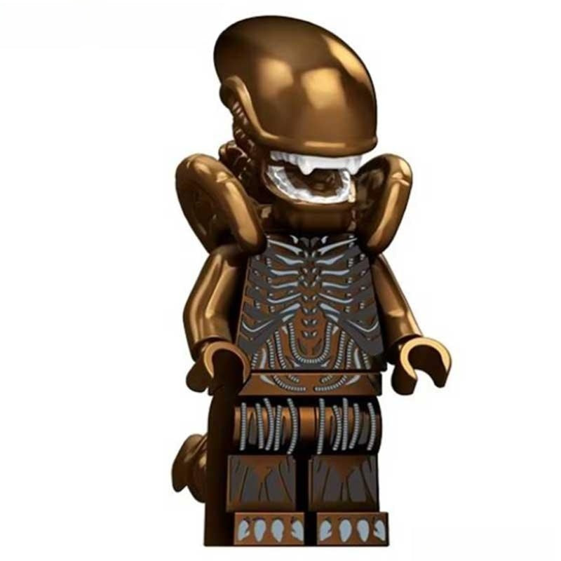 Alien Xenomorph metalic CopperLego Minifigures custom toys