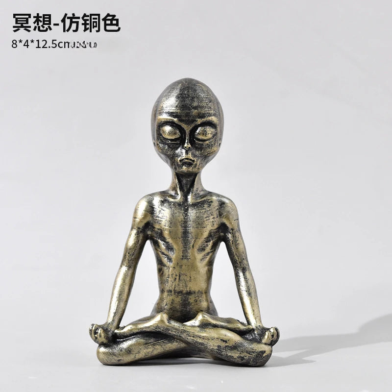 Alien Yoga Shaped Living Room Ornaments Resin European and American Home Bookshelf Decorations