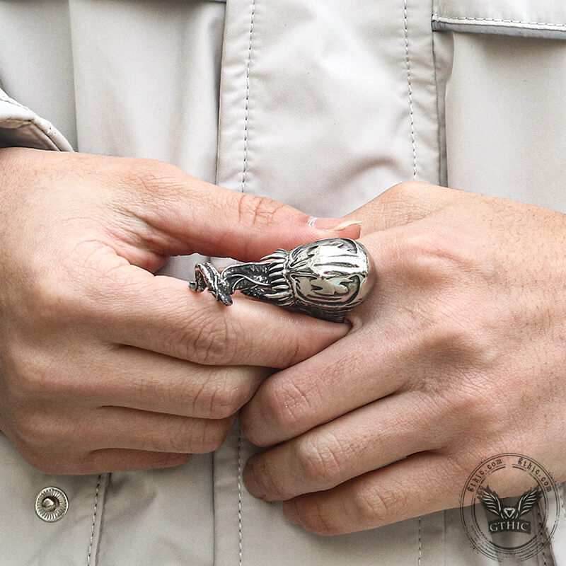 Alien Mutant Symbiote Stainless Steel Ring - Stainless Steel / 7