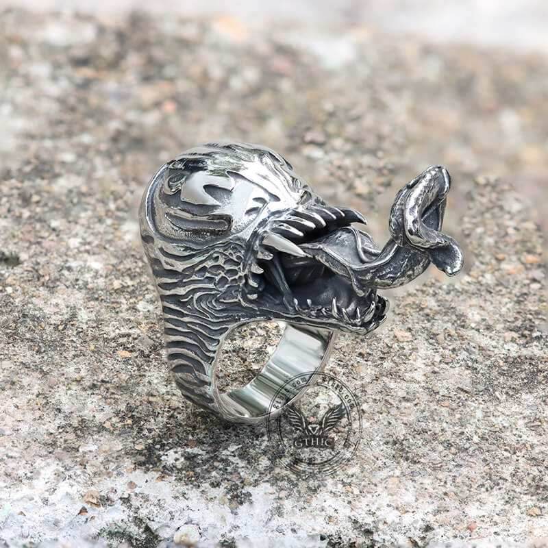 Alien Mutant Symbiote Stainless Steel Ring - Stainless Steel / 7