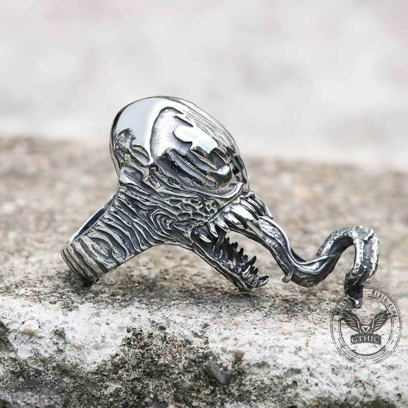 Alien Mutant Symbiote Stainless Steel Ring - Stainless Steel / 7