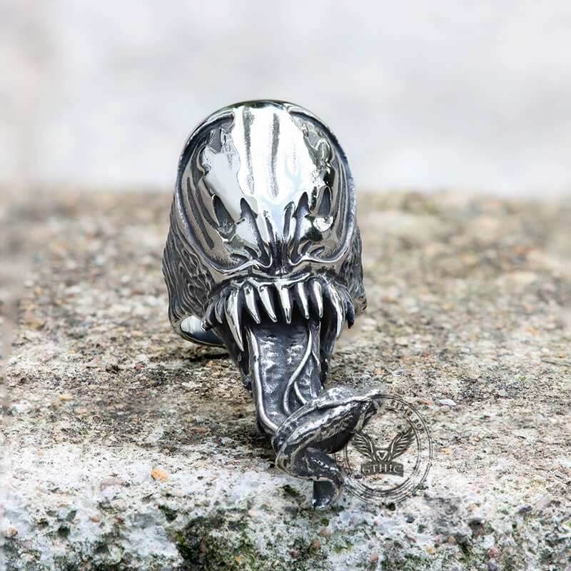 Alien Mutant Symbiote Stainless Steel Ring - Stainless Steel / 7
