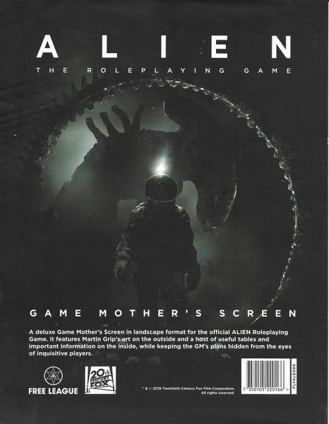 Alien RPG Game Mother's Screen