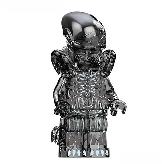 Aliens Xenomorph transparent black Lego Minifigures custom toys
