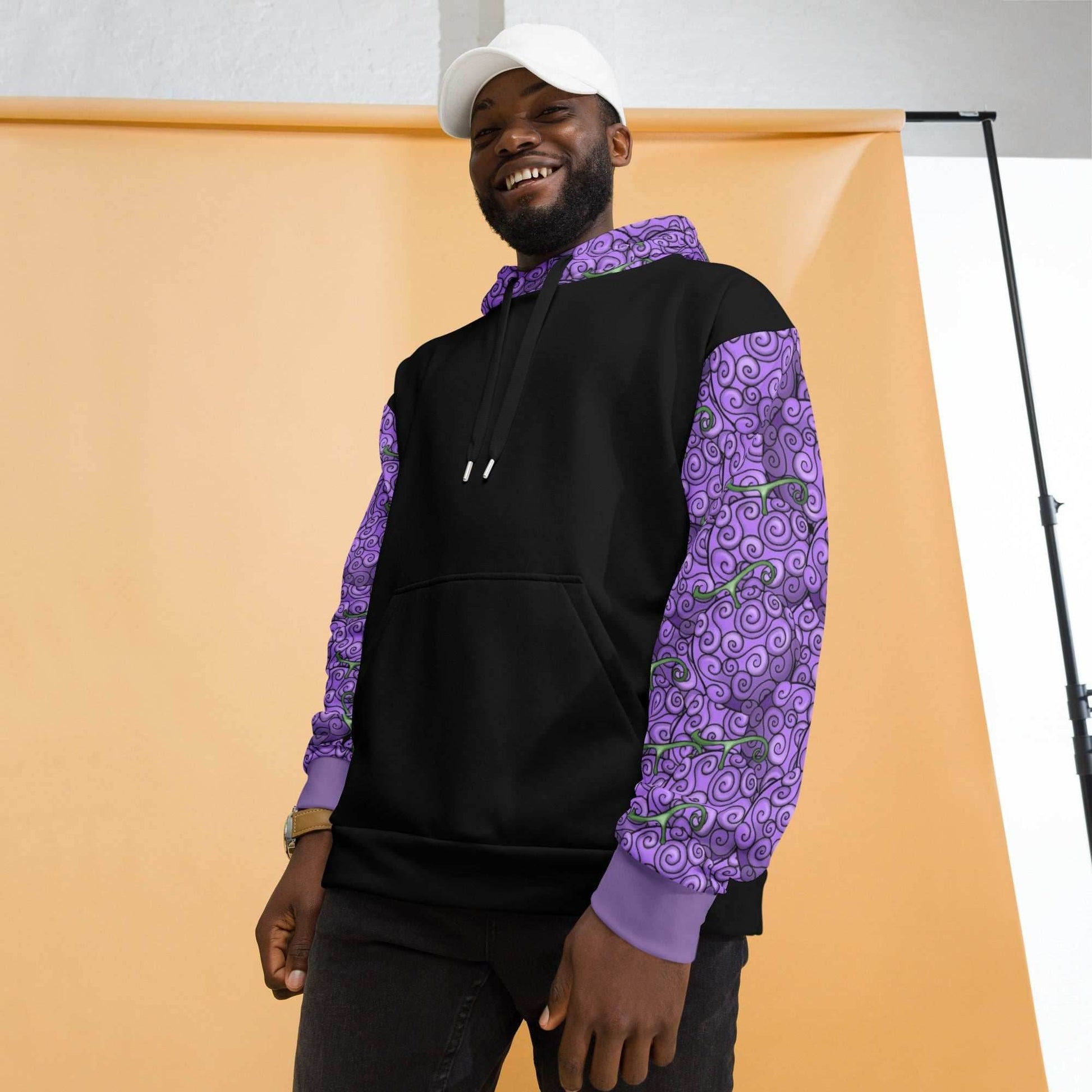 Gum Gum Devil Fruit Recylced Unisex Anime Hoodie - XS