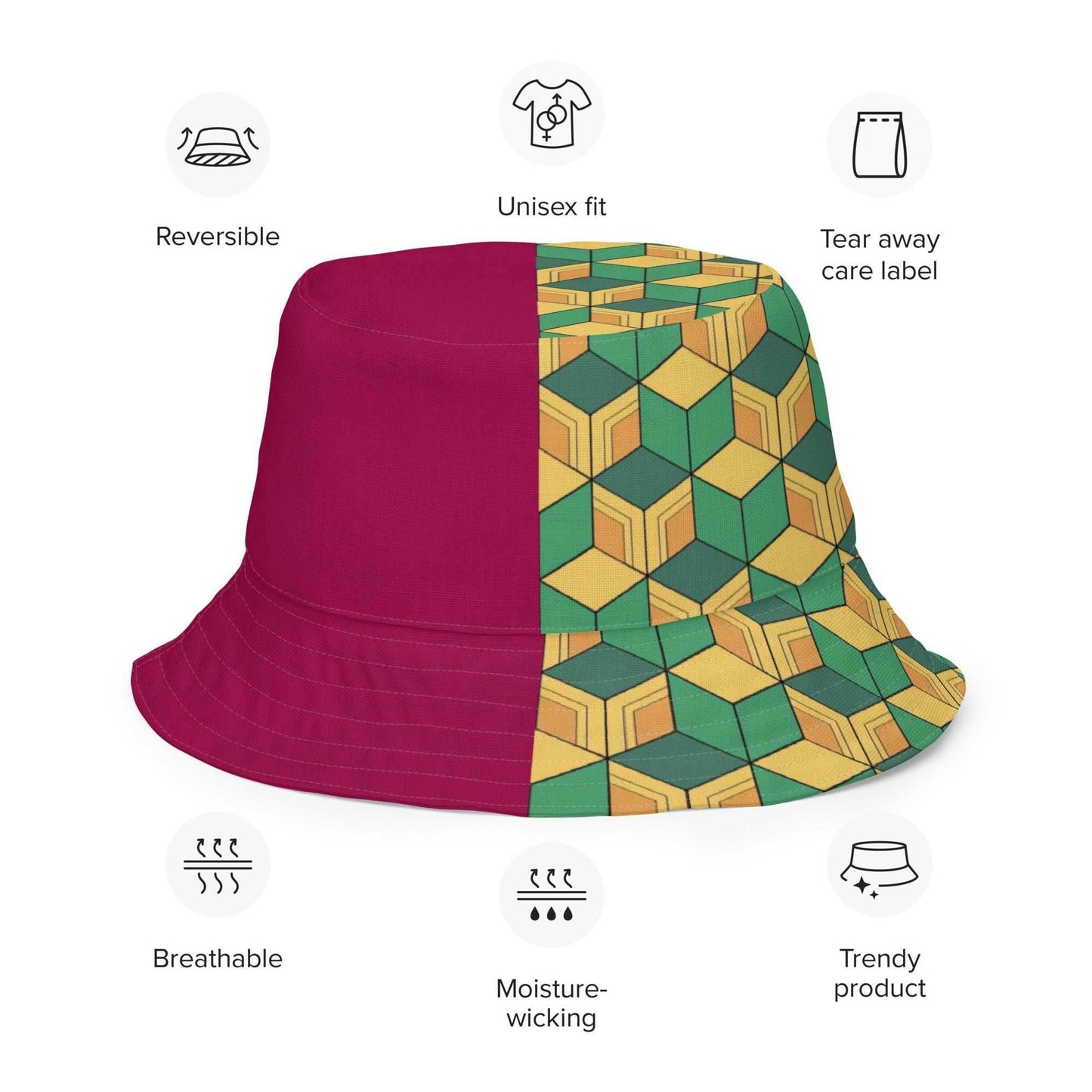 Tomioka 2 in 1 Reversible Bucket Hat - S/M