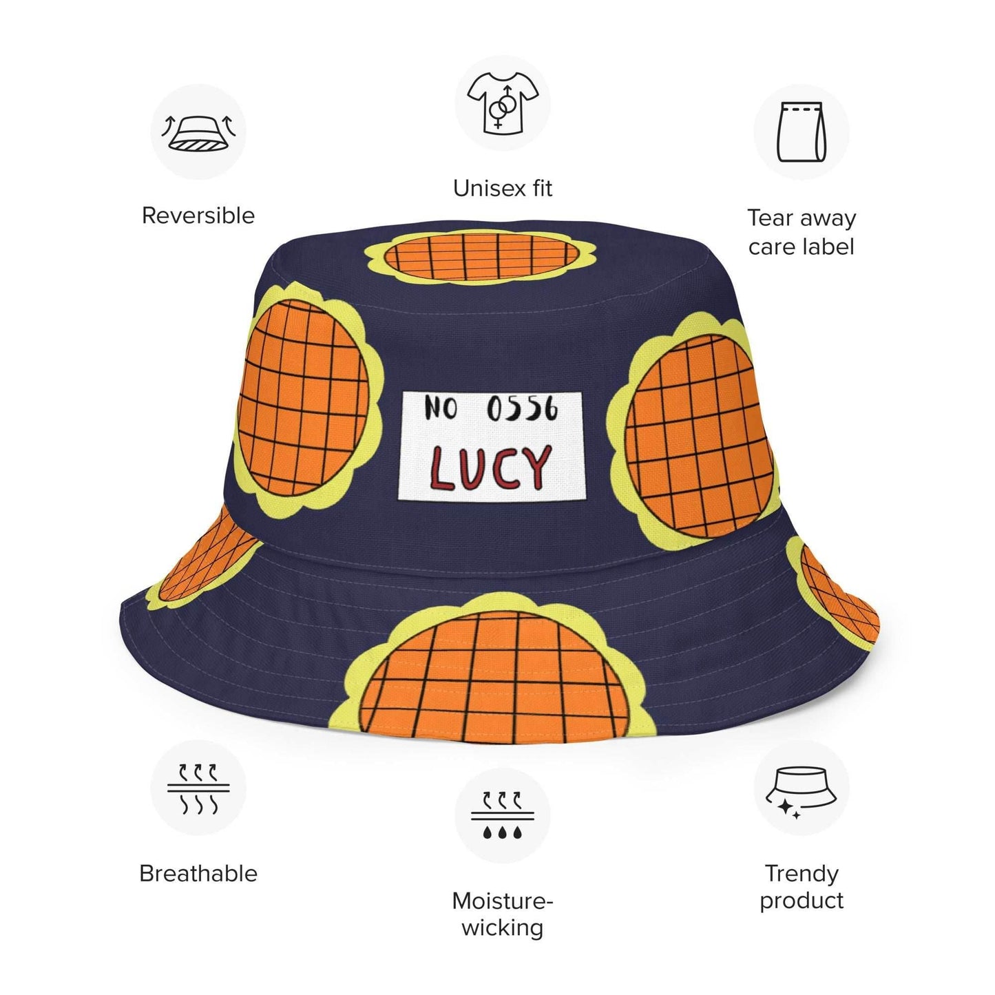 Luffy Lucy 2 in 1 Reversible Bucket Hat - S/M