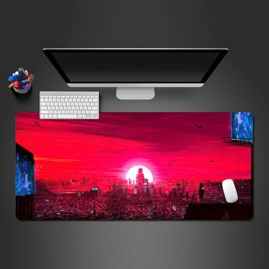 Alone Cyberpunk Desk Pad - M (70 x 30cm)