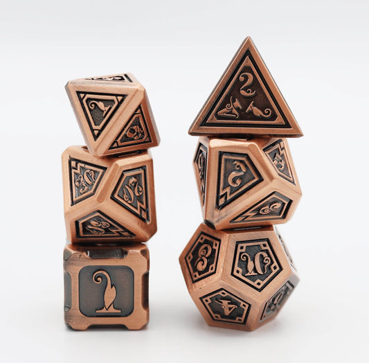 Alchemist Metals: Copper - Metal RPG Dice Set - 