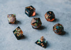 Amber Shards Sharp Edge Dice Set - 
