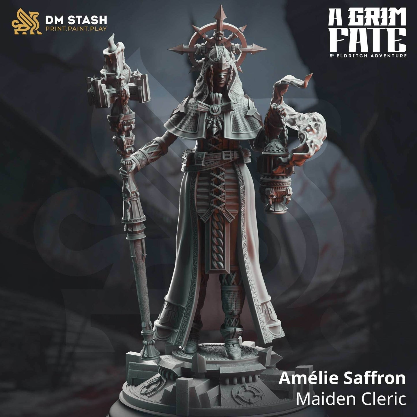 Amélie Saffron, Maiden Cleric (Female Human Cleric) - 32mm Scale