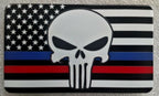American Flag With Punisher Red / Blue Line Hitch Cover
