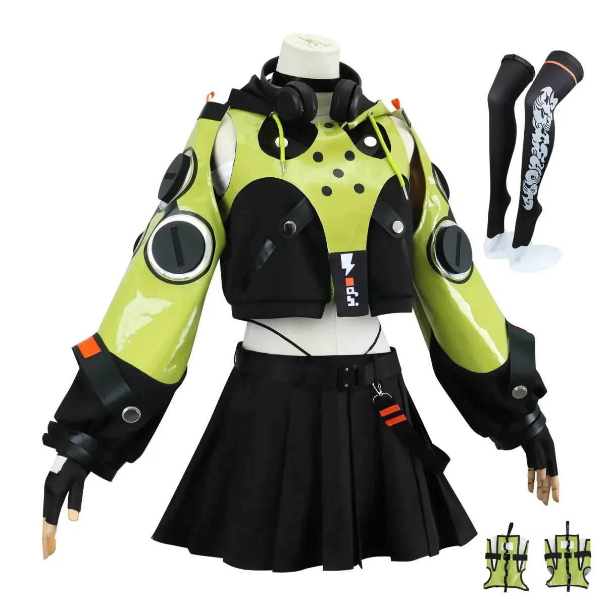 Anby Demara Cosplay Costume – Zenless Zone Zero Outfit with Props - S / Full Set(with wig)