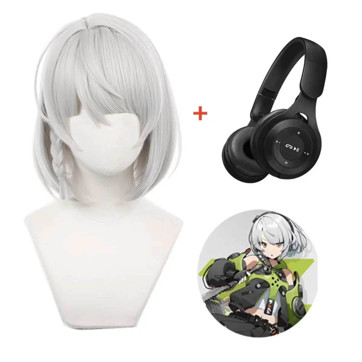 Anby Demara Cosplay Costume – Zenless Zone Zero Outfit with Props - S / Wig and Headset