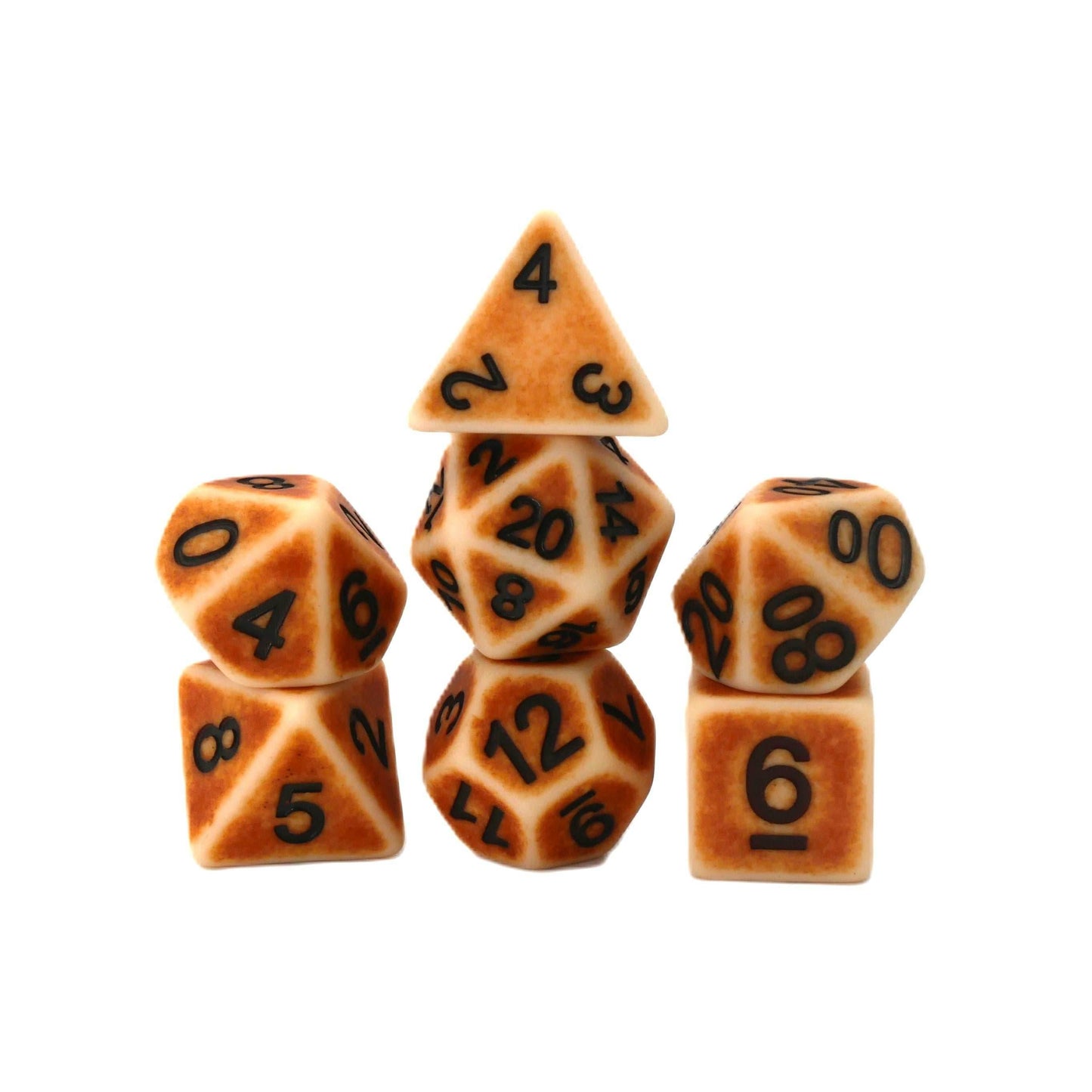 Ancient Bone - 7 Piece DnD Dice Set | Acrylic RPG Gaming Dice - 