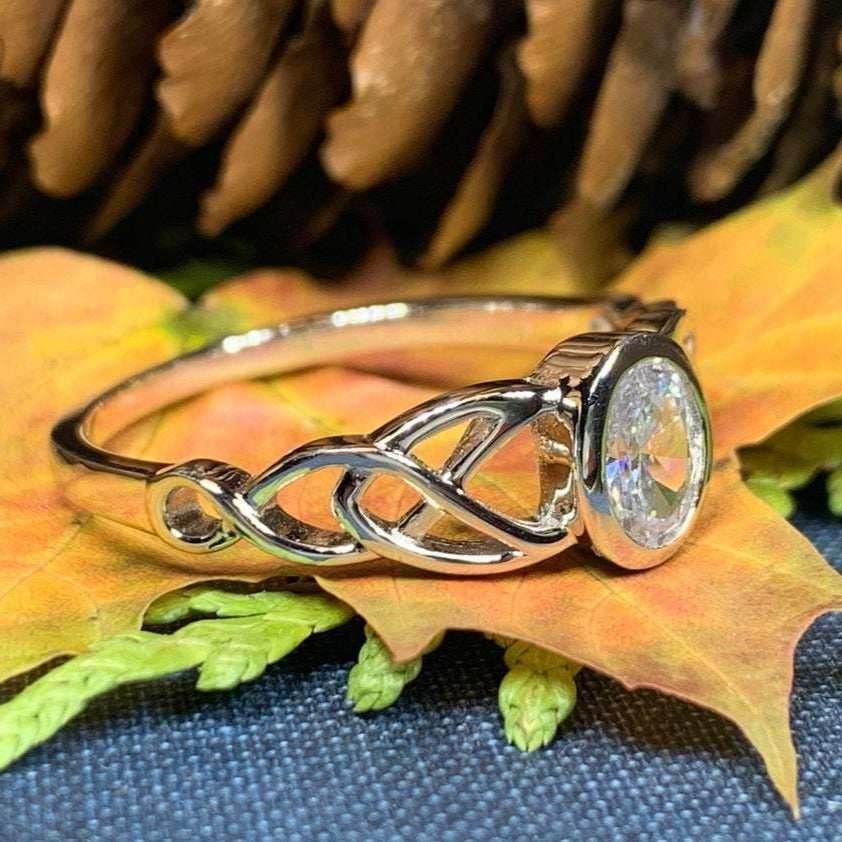 Andie Trinity Knot Ring - 4 / Pink Sapphire