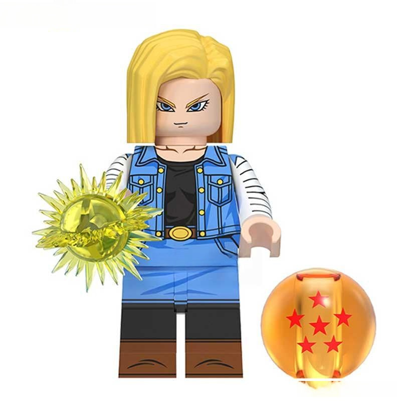 Android 18 Dragon Ball Z Super Lego Minifigures Anime Custom Toys