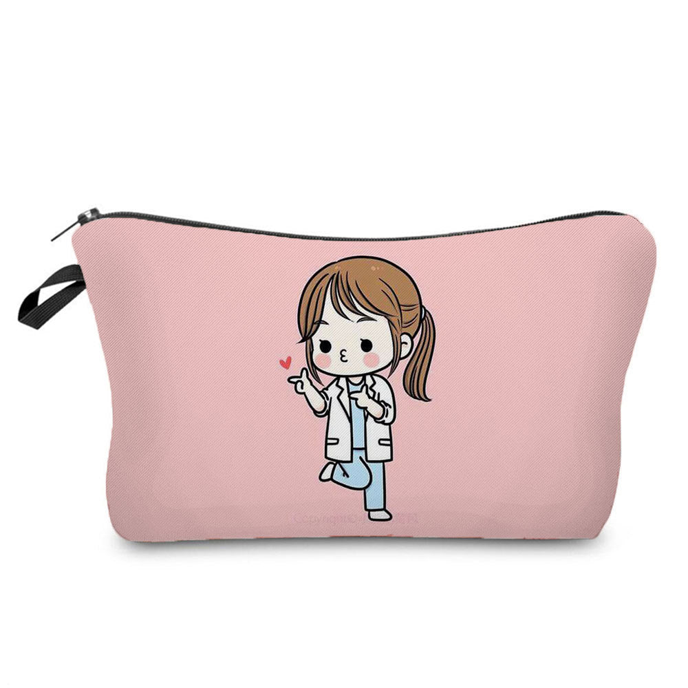 Angel Nurse Printed Makeup Storage Bag