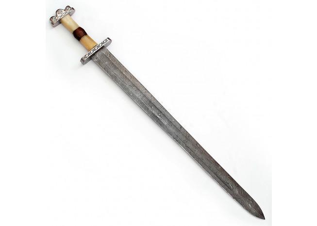 Anglo Saxon No Mans Land Damascus Battle Sword-1
