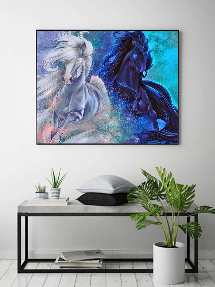 Animal 5D Diamond Painting Sky Rainbow Pegasus Diamond Painting Inlaid Full Diamond Embroidery Painting Home Decoration