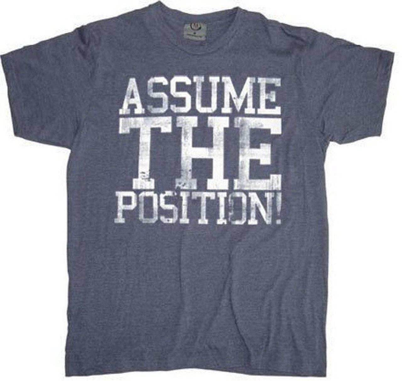 Animal House Assume The Position Adult T-shirt - S