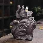 3D Relief Dragonphant Backflow Incense Burner - 