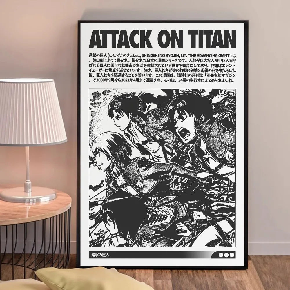 Anime A-Attack on Titans Poster Good Quality Prints and Posters HD Quality Poster Wall Art Painting Study Home Decor