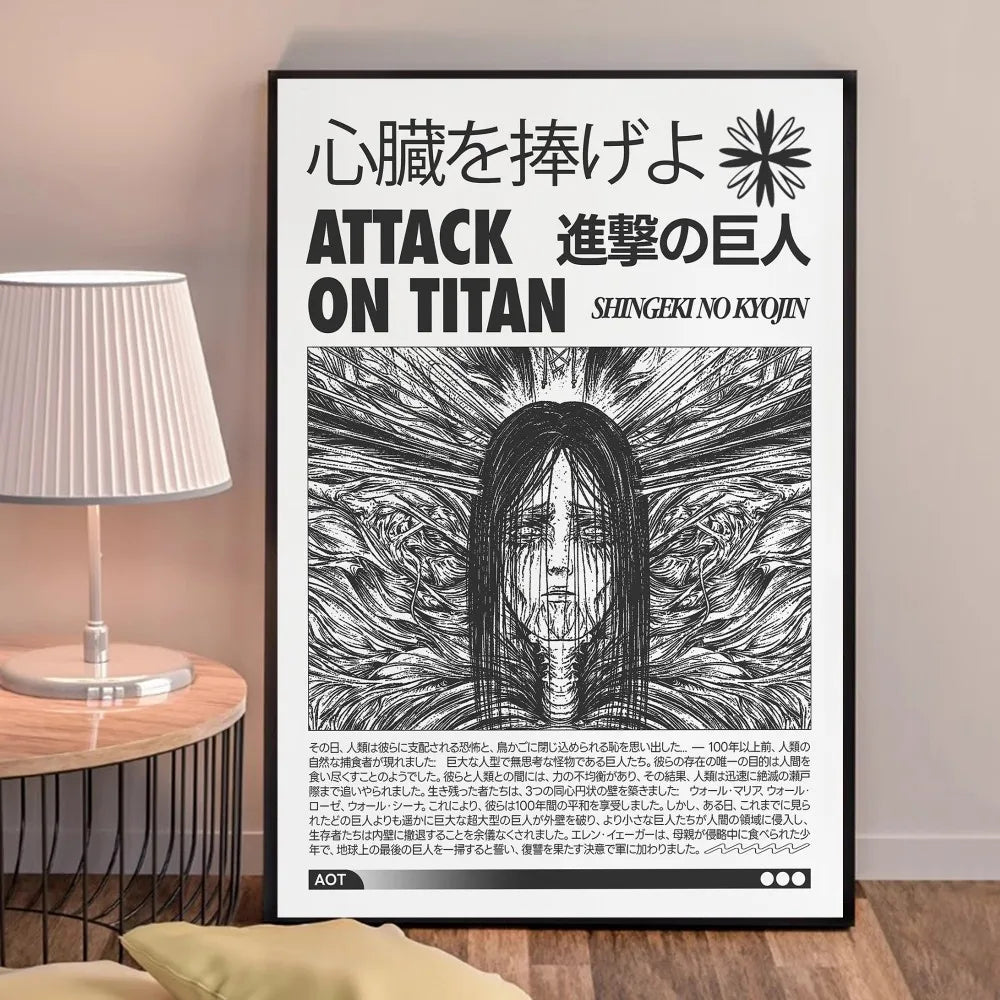 Anime A-Attack on Titans Poster Good Quality Prints and Posters HD Quality Poster Wall Art Painting Study Home Decor